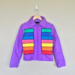 Vintage neon ski jacket coat